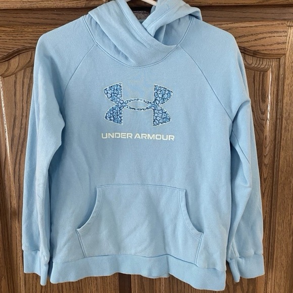 Under Armour  Girls Hoodie Size YXL, Bright Blue UA Logo, Preowned - Picture 1 of 5
